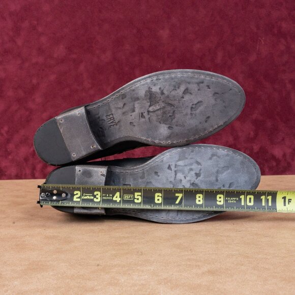 Frye Women Carson Piping Black Leather Western Fashion Ankle Boots sz 10 - Picture 5 of 8